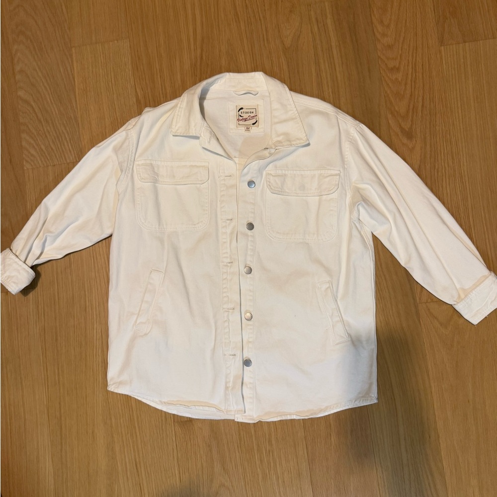 Stoosh vintage denim white denim jacket in size medium